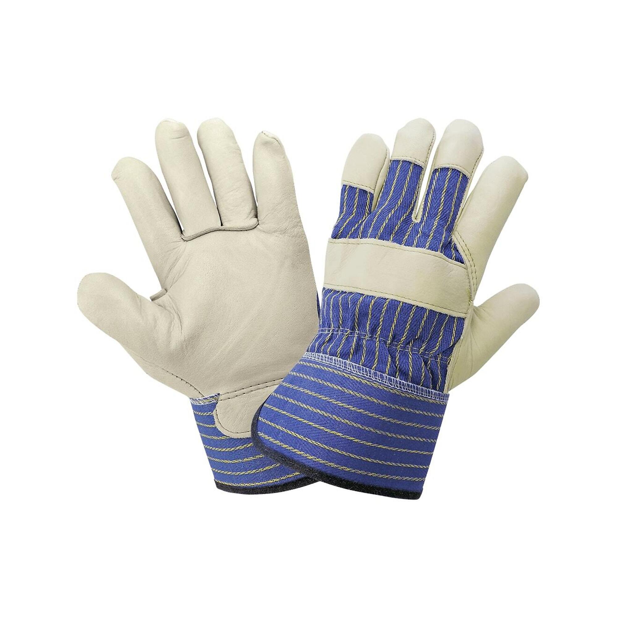 Global Glove Premium Grain Cowhide Leather Palm Gloves - 12 Pairs